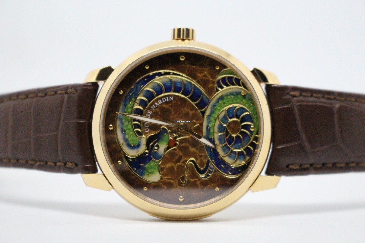 IMG_9081 Ulysse Nardin Classico Mens watch Unisex Automatic Rose gold 8156 111 2 SNAKE Replica 8