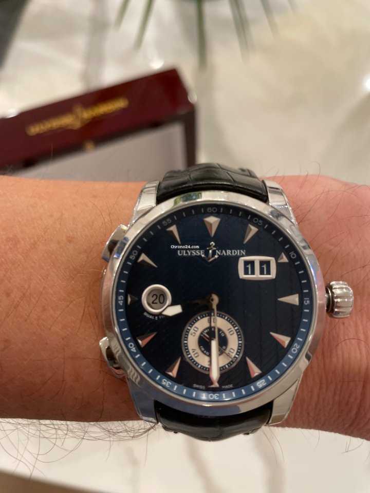 IMG_9081 Ulysse Nardin Dual Time Mens watch Unisex Automatic Steel 3343-126LE 93 Replica 8