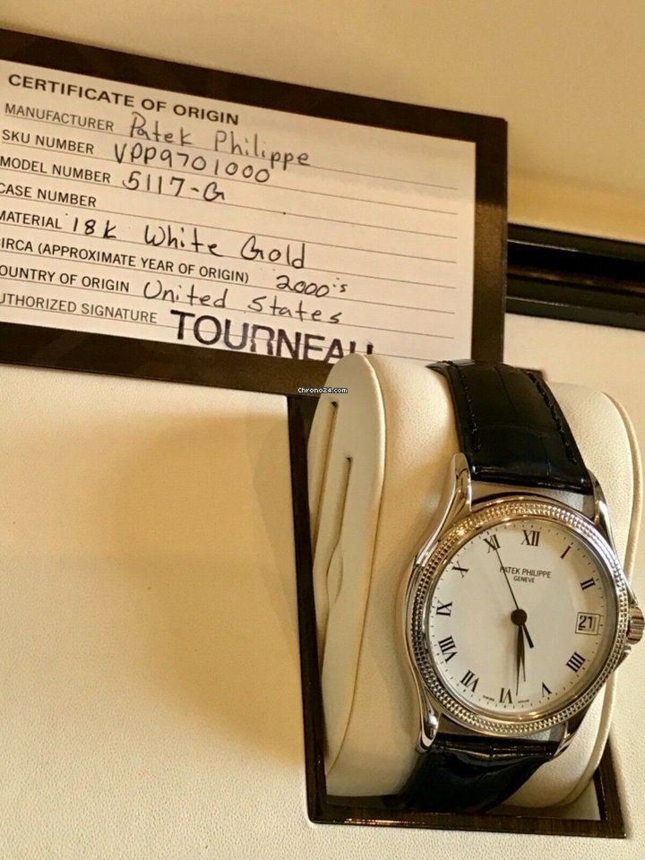 IMG_9081 Patek Philippe Calatrava Mens watch Unisex Automatic White gold 5117G Replica 8