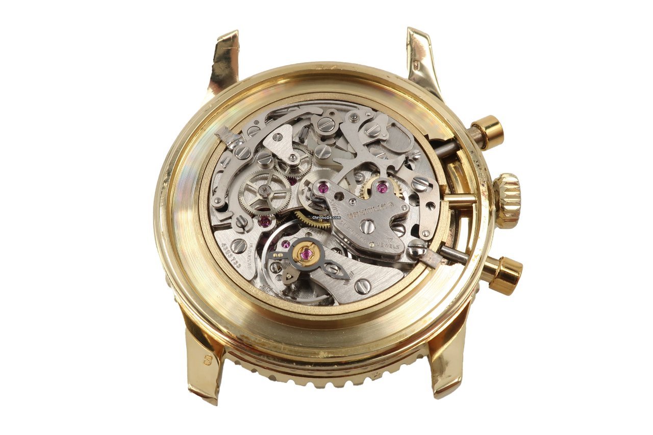 IMG_9081 Breitling Navitimer Cosmonaute Mens watch Unisex Manual winding Yellow gold 81600 Replica 8