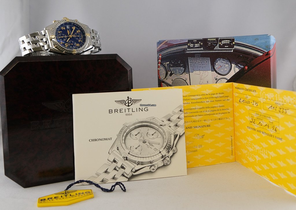 IMG_9081 Breitling Chronomat Mens watch Unisex Automatic Gold Steel B 13050.1 Replica 8
