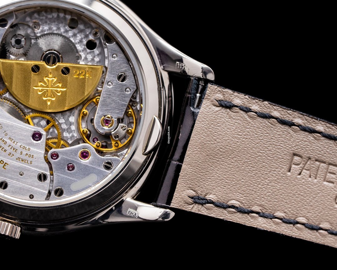 IMG_9081 Patek Philippe Perpetual Calendar Mens watch Unisex Automatic White gold 5038G Replica 8