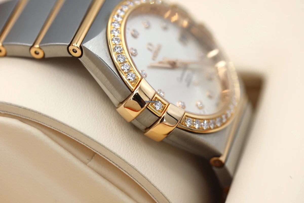 Omega Constellation Ladies Mens watch Unisex Automatic Gold Steel 123.25.35.20.52.001 Replica 8