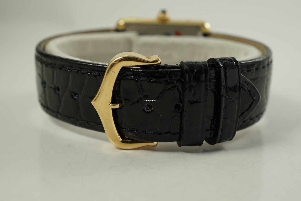 IMG_9081 Cartier Tank Solo Mens watch Unisex Quartz Gold Steel 2743 Replica 8