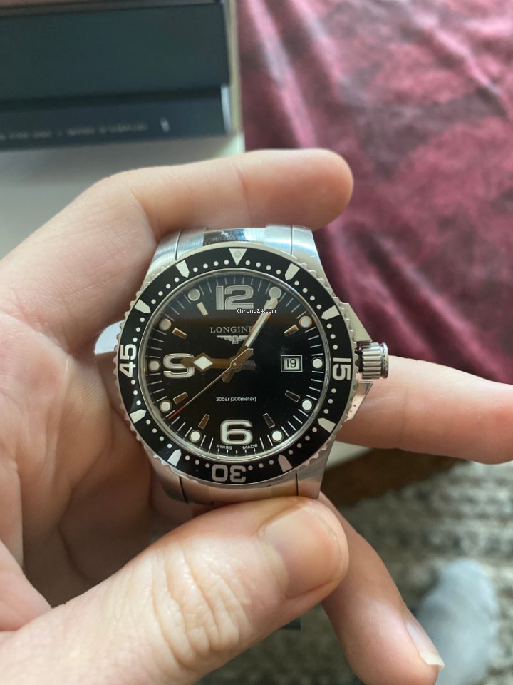 IMG_9081 Longines HydroConquest Mens watch Unisex Quartz Steel L3.640.4.56.6 Replica 8