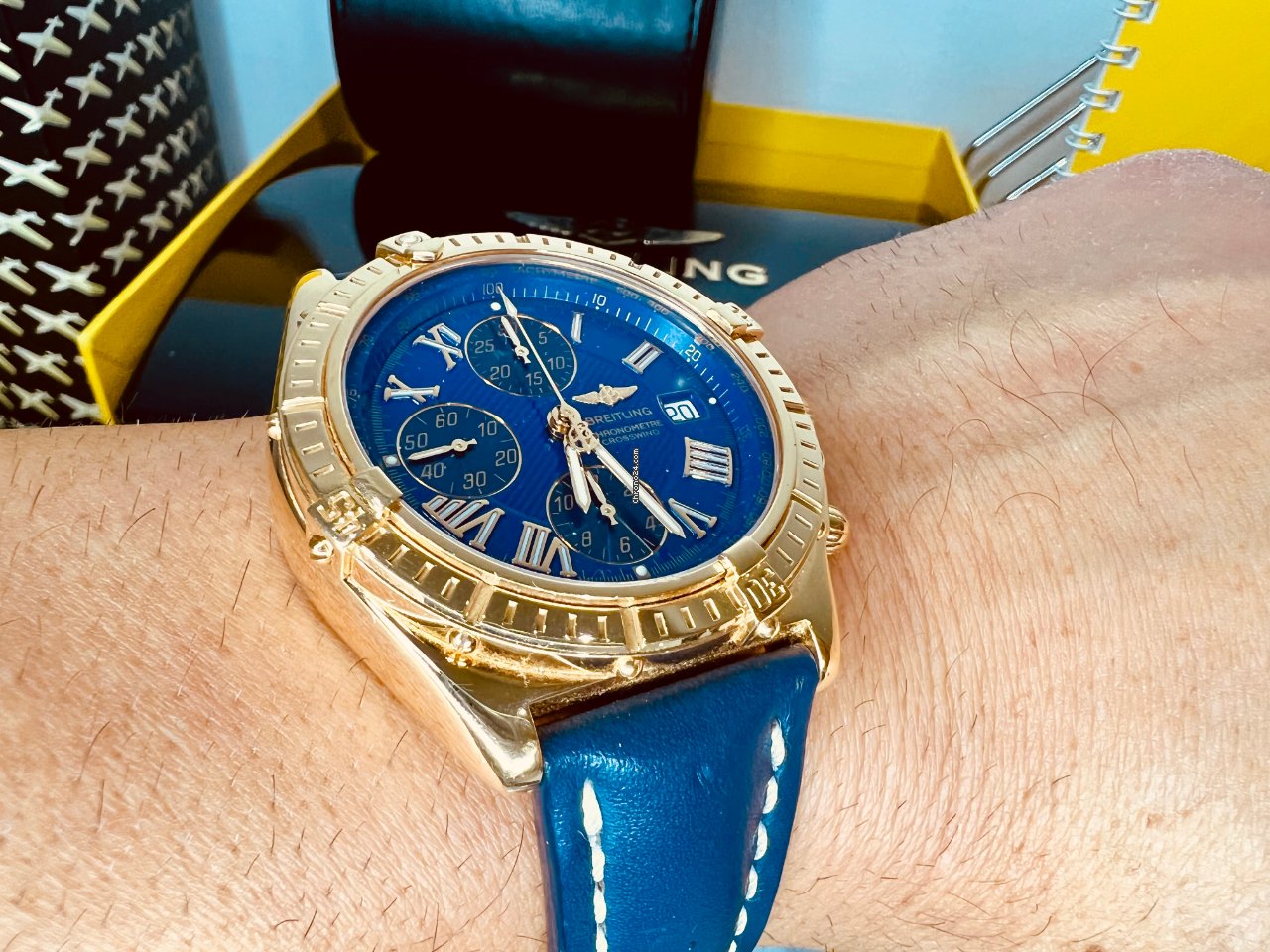 Breitling Crosswind Racing Mens watch Unisex Automatic Yellow gold K13355 Replica 8