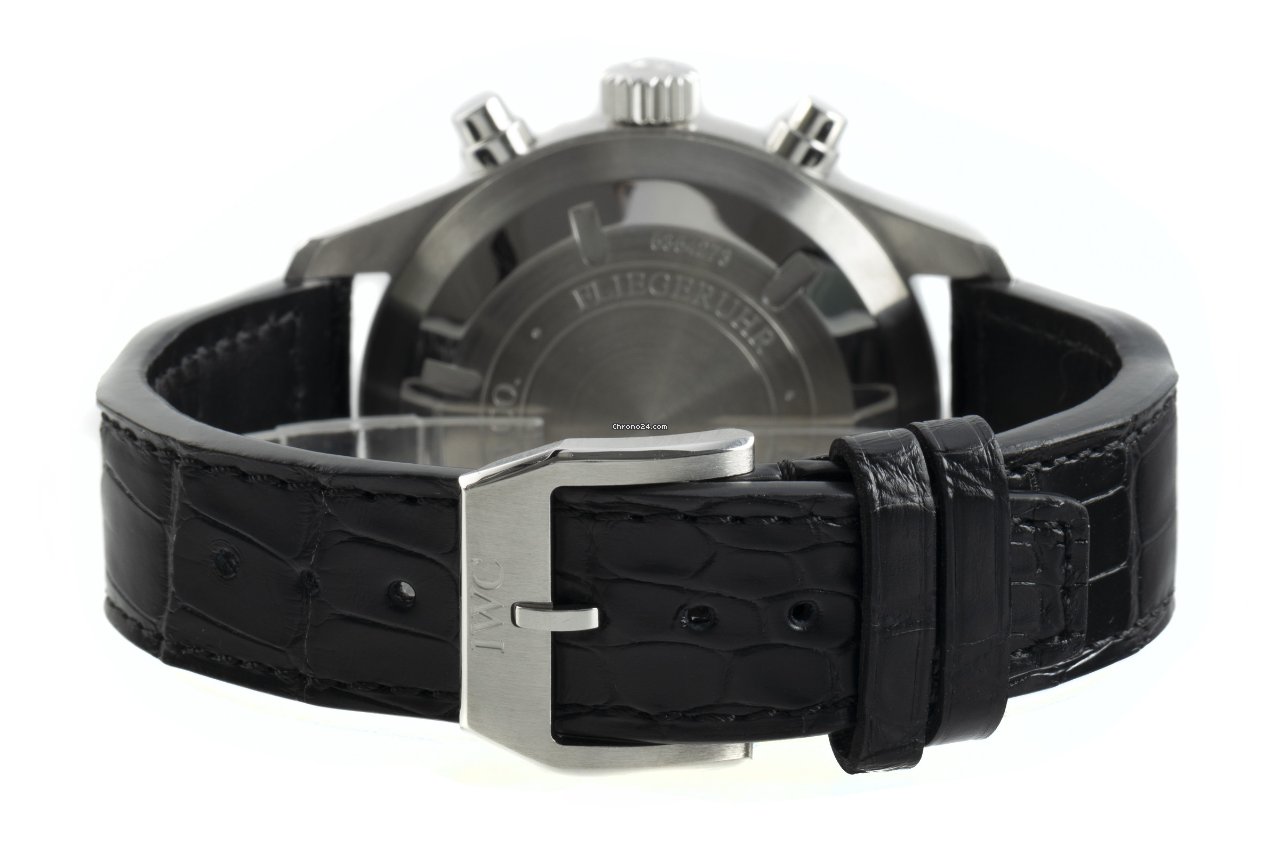 IMG_9081 IWC Pilot Chronograph Mens watch Unisex Automatic Steel 3777 Replica 8