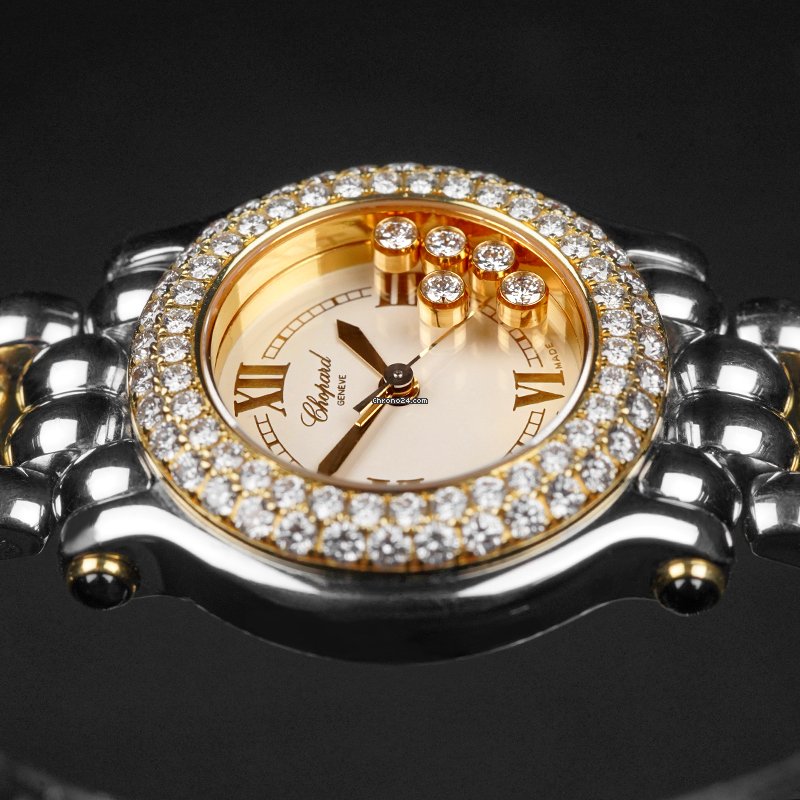 IMG_9081 Chopard Happy Sport Womens watch Gold Steel 27 8274-23 Replica 8