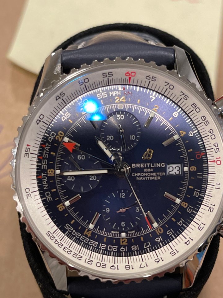 IMG_9081 Breitling Navitimer GMT Mens watch Unisex Automatic Steel A24322121C2X1 Replica 8
