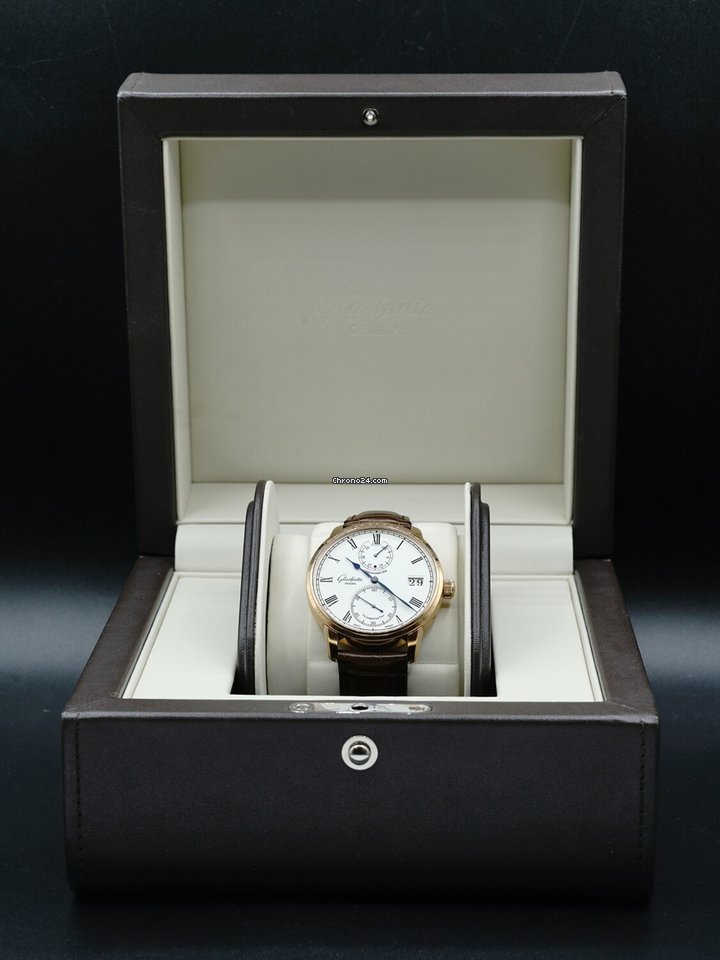IMG_9081 Glashutte Original Senator Chronometer Mens watch Unisex Manual winding Rose gold 1-58-01-02-05-30 Replica 8
