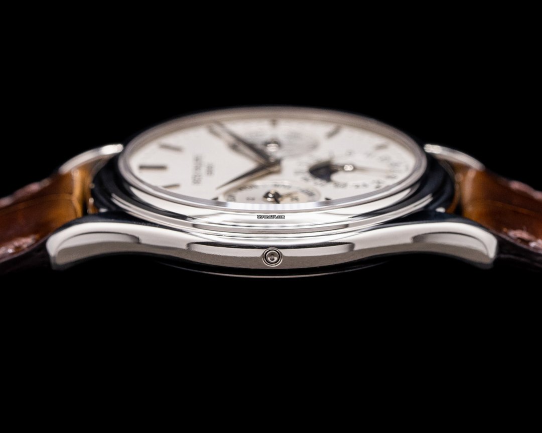IMG_9081 Patek Philippe Perpetual Calendar Mens watch Unisex Automatic White gold 3940G Replica 8