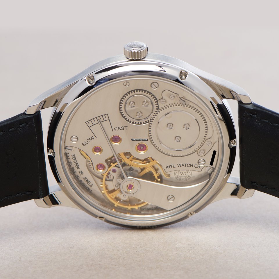 IWC Portuguese Hand-Wound Mens watch Unisex Manual winding Steel IW545408 Replica 8