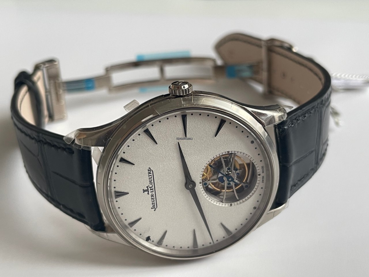 IMG_9081 Jaeger-LeCoultre Master Ultra Thin Tourbillion Mens watch Unisex Automatic White gold Q1323420 Replica 8