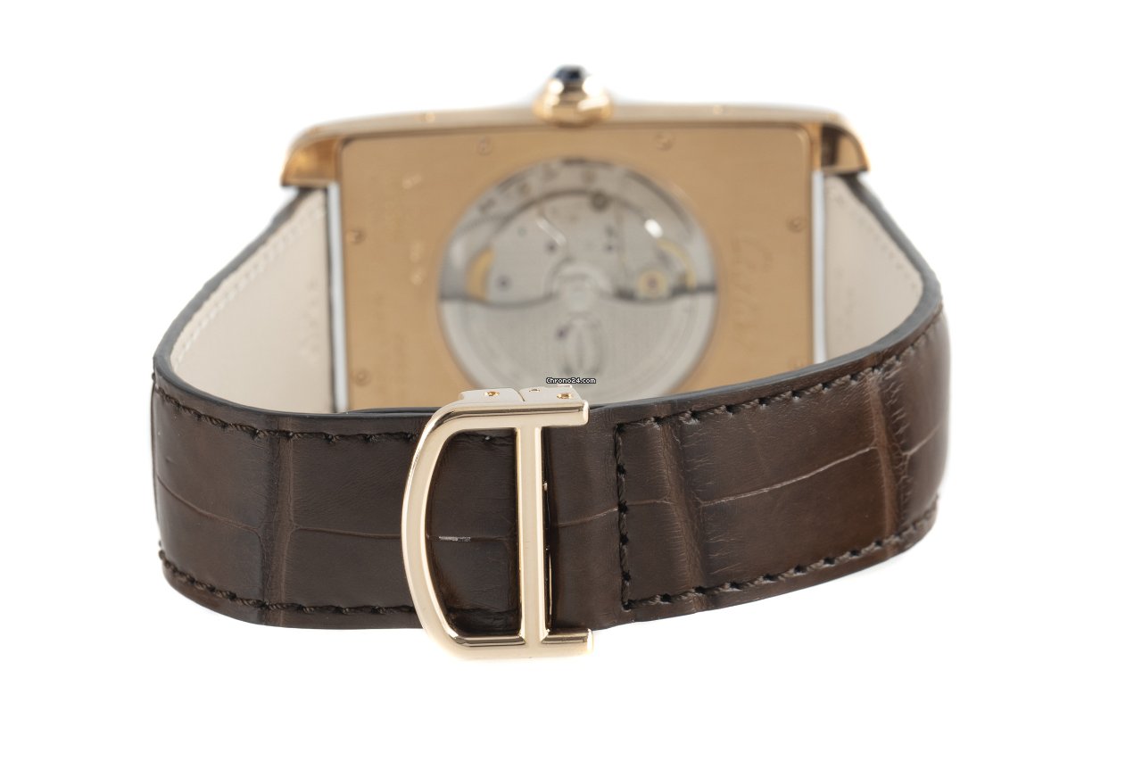 IMG_9081 Cartier Tank Americaine Mens watch Unisex Automatic Red gold W2609856 Replica 8