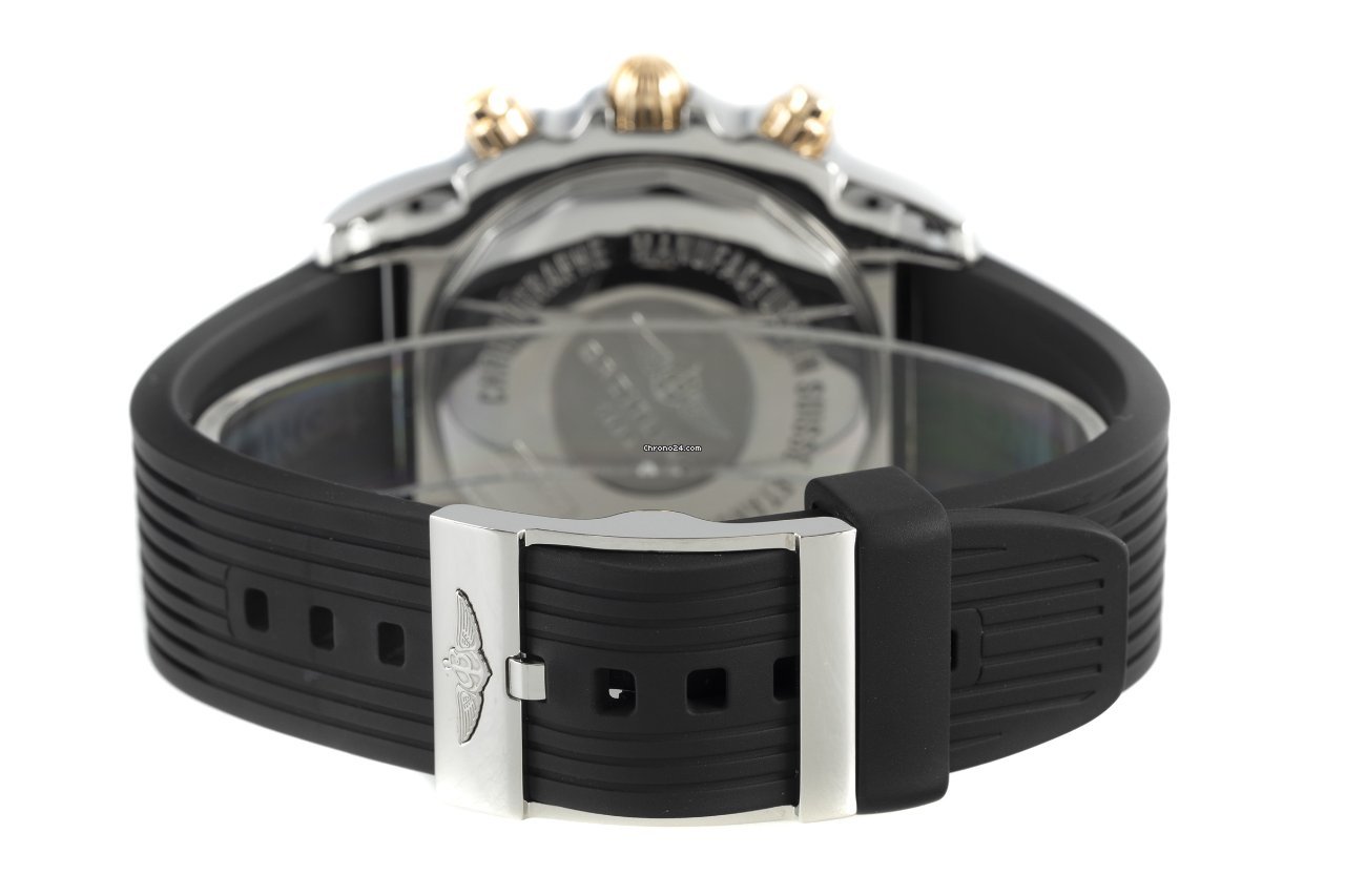 IMG_9081 Breitling Chronomat 44 GMT Mens watch Unisex Automatic Gold Steel CB0420 Replica 8