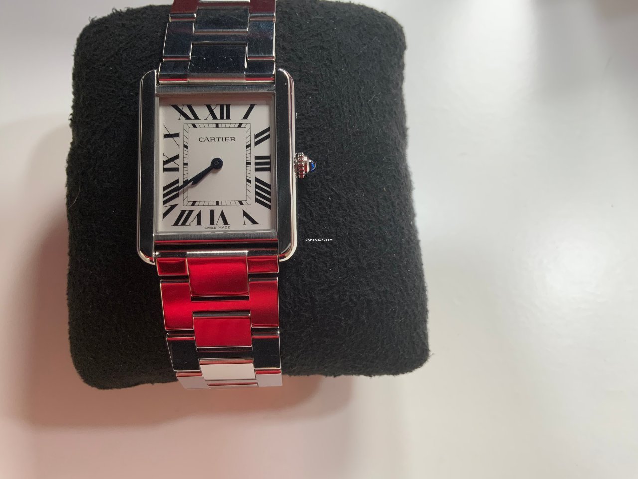 Cartier Tank Solo Mens watch Unisex Quartz Steel W5200014 Replica 8