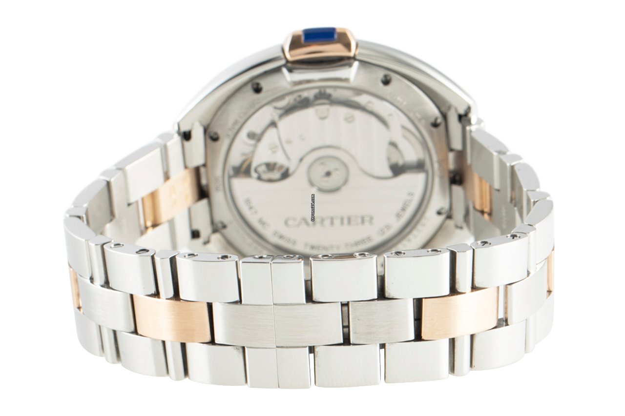 IMG_9081 Cartier Cle de Cartier Mens watch Unisex Automatic Gold Steel W2CL0003 Replica 8