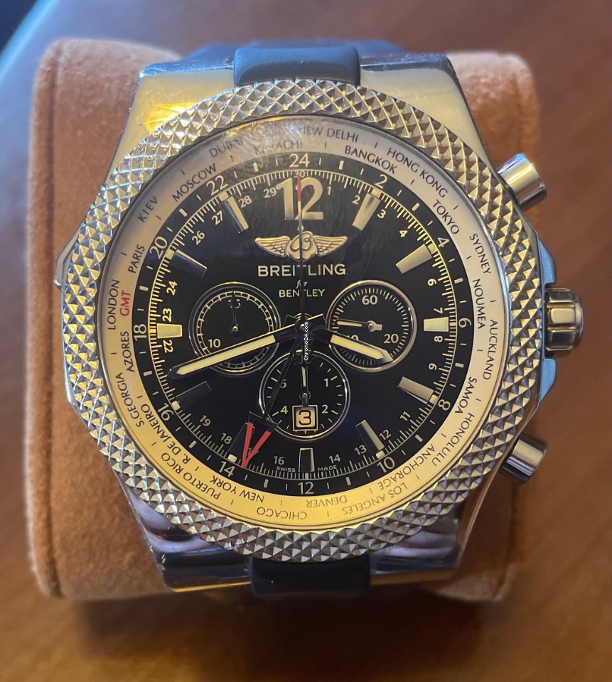 IMG_9081 Breitling Bentley GMT Mens watch Unisex Automatic Steel A4736212 B919 Replica 8