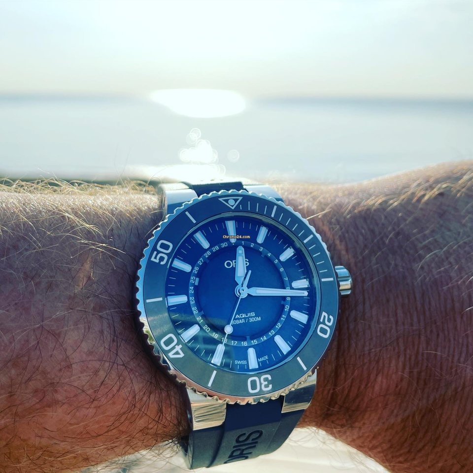 Oris Aquis Date Mens watch Unisex Automatic Steel 01 733 7730 4125-Set MB Replica 8