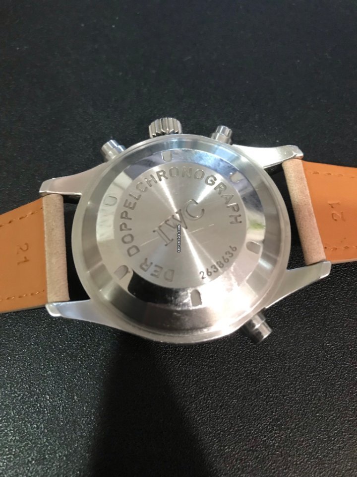 IMG_9081 IWC Pilot Double Chronograph Mens watch Unisex Automatic Steel IW371303 Replica 8