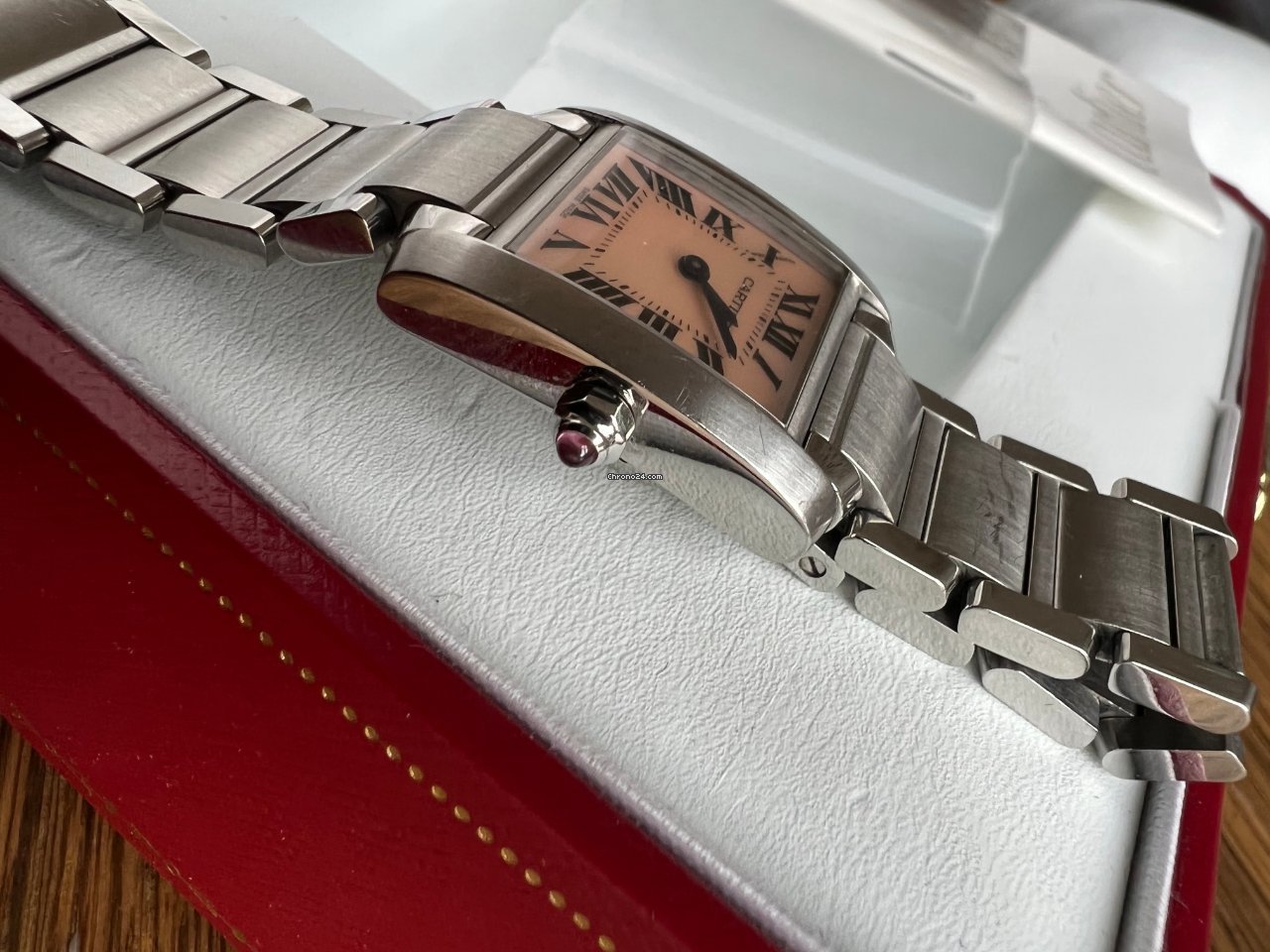 IMG_9081 Cartier Tank Francaise Womens watch Quartz Steel 2384 Replica 8