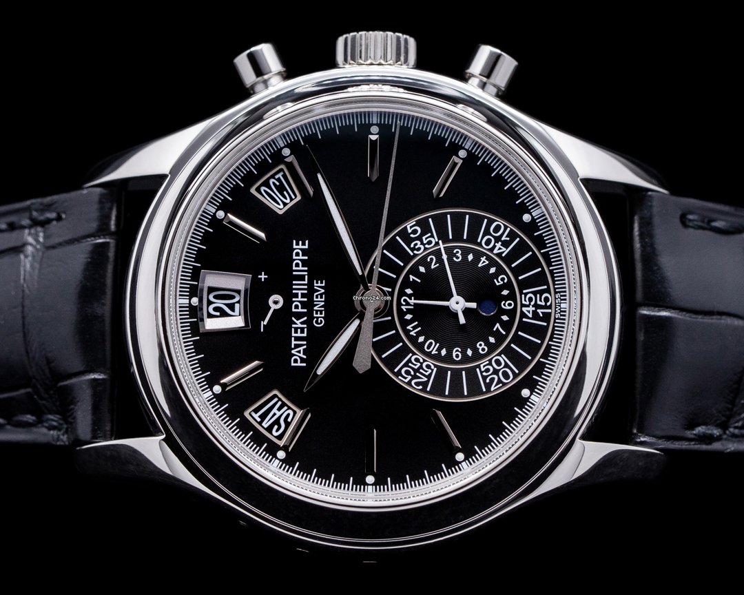 IMG_9081 Patek Philippe Annual Calendar Chronograph Mens watch Unisex Automatic Platinum 5960P-016 Replica 8