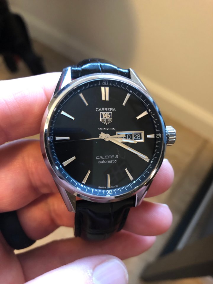 IMG_9081 TAG Heuer Carrera Calibre 5 Mens watch Unisex Automatic Steel war201a.fc6266 Replica 8