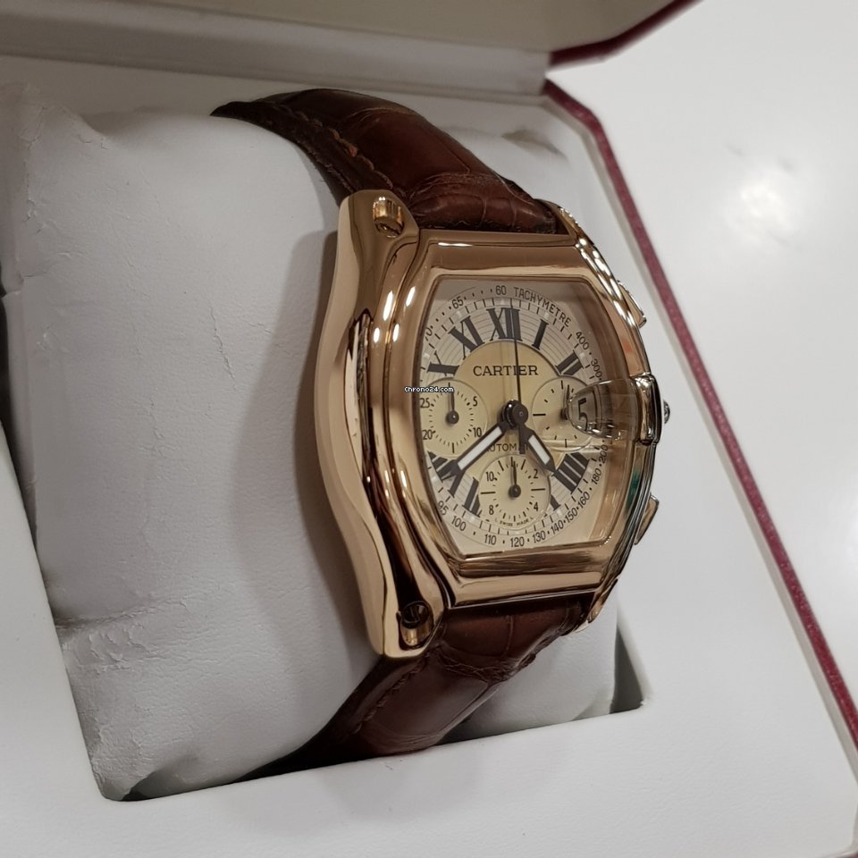 Cartier Roadster Mens watch Unisex Automatic Yellow gold 2619 Replica 8