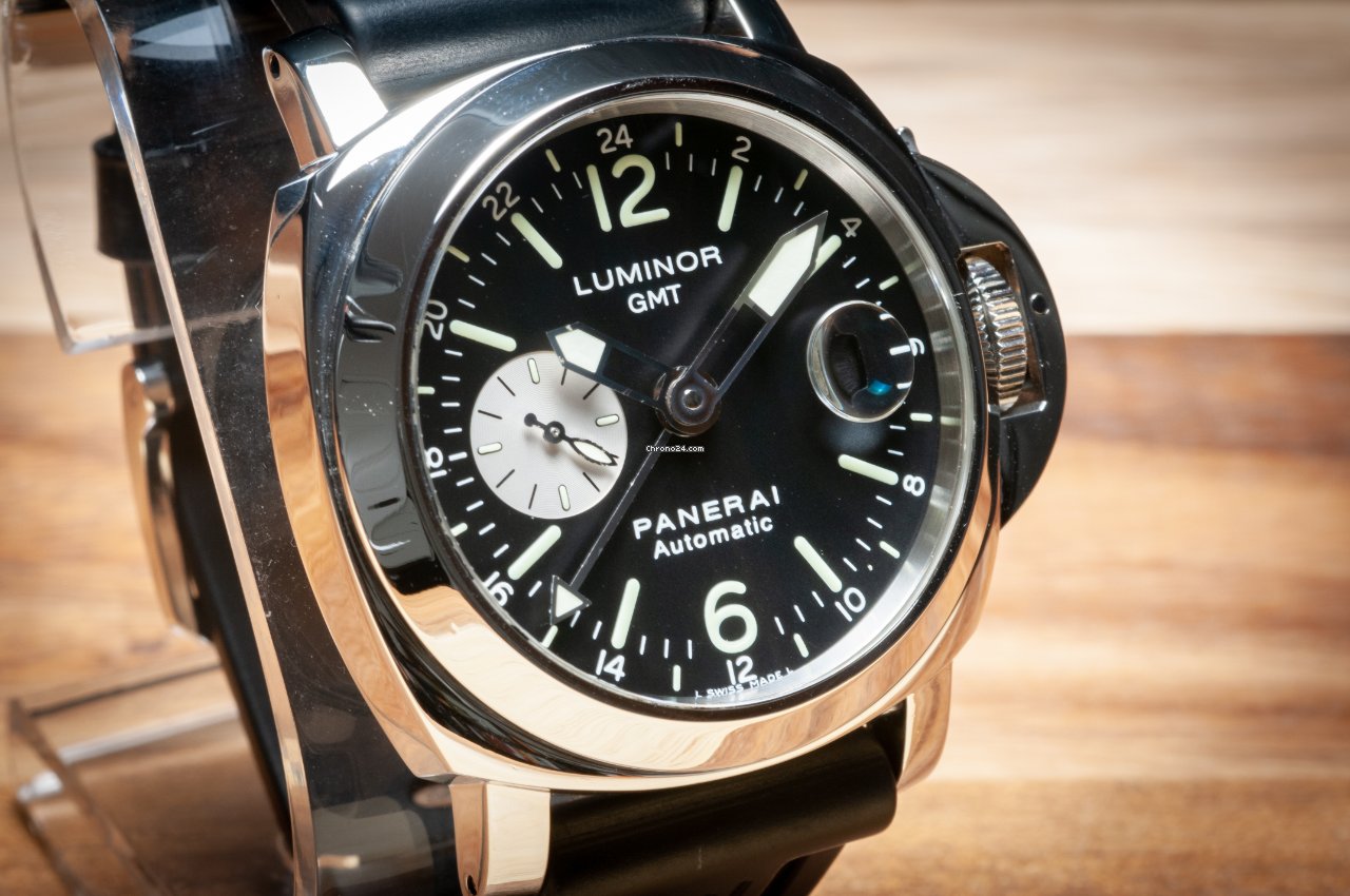 IMG_9081 Panerai Luminor GMT Automatic Mens watch Unisex Automatic Steel PAM 00088 Replica 8