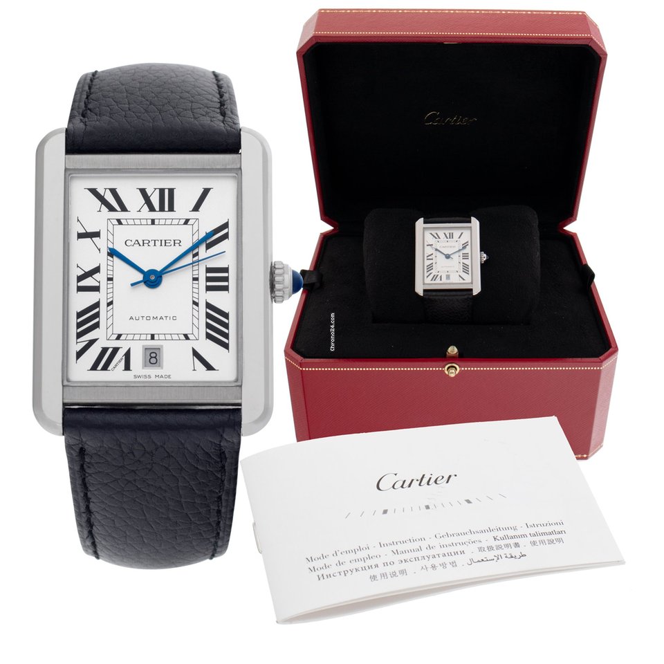 IMG_9081 Cartier Tank Solo Mens watch Unisex Automatic Steel W5200027 Replica 8