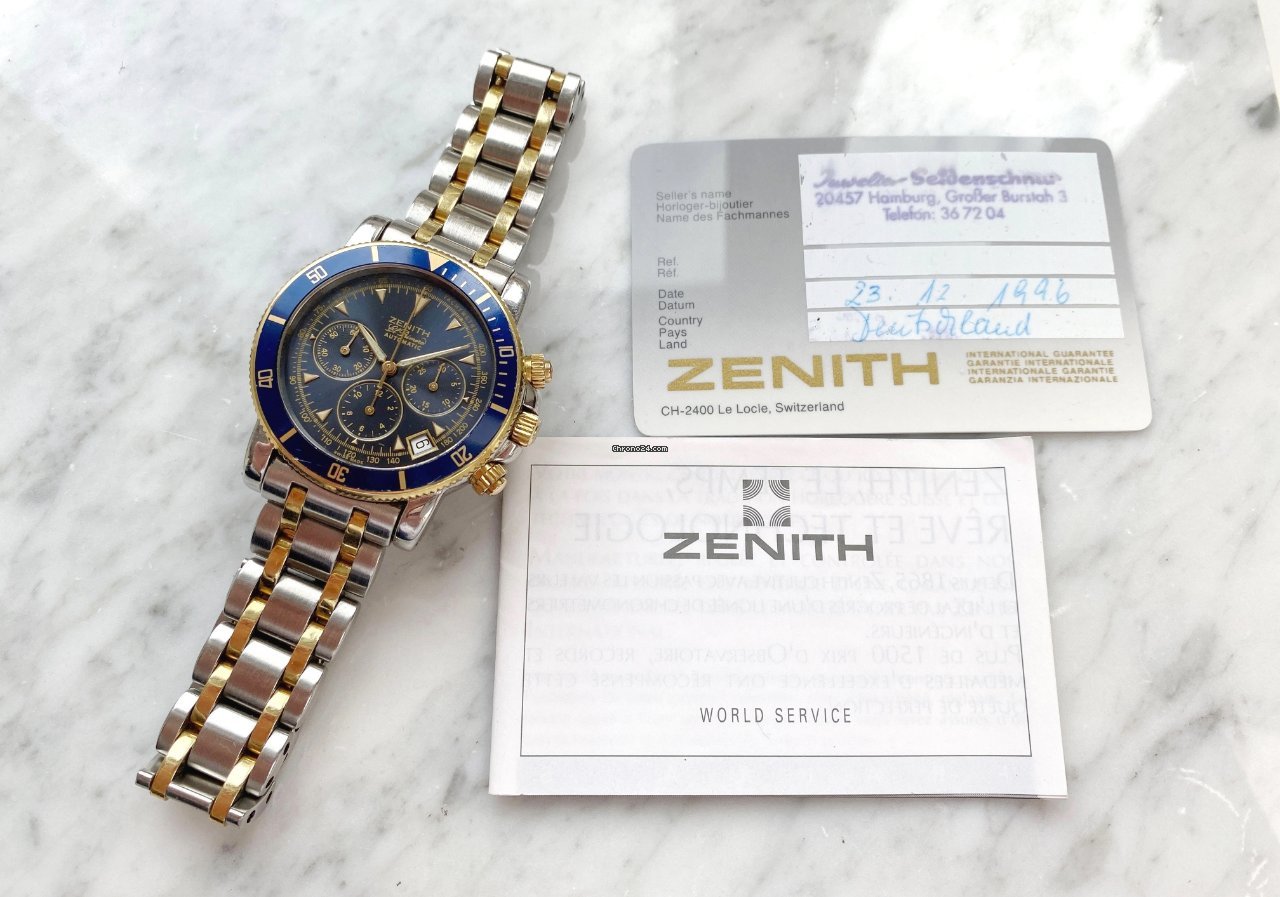 IMG_9081 Zenith El Primero Chronograph Mens watch Unisex Automatic Yellow gold 530370400 Replica 8