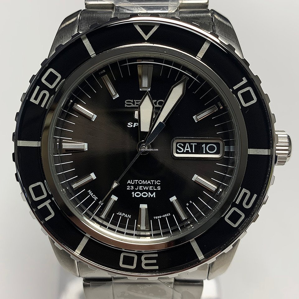 IMG_9081 Seiko 5 Sports Mens watch Unisex Automatic Steel SNZH55J1 Replica 8