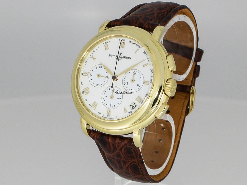 IMG_9081 Ulysse Nardin Mens watch Unisex Automatic Yellow gold 421-22 Replica 8