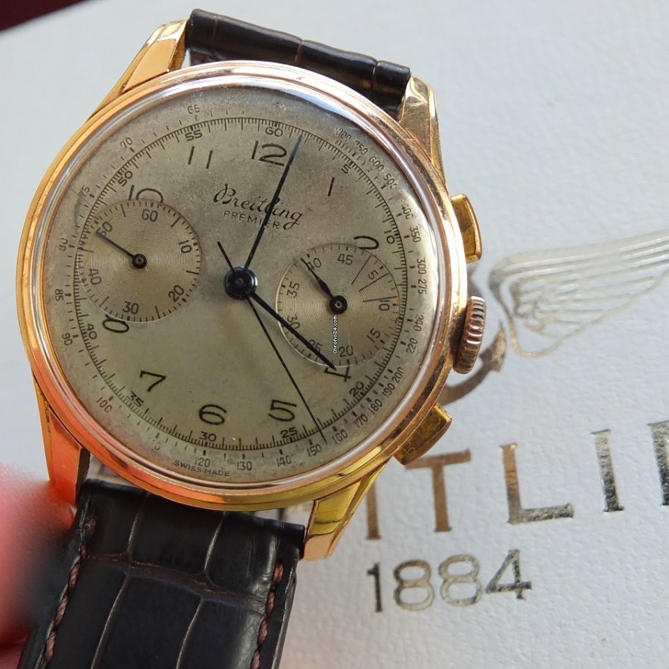 Breitling Mens watch Unisex Manual winding Rose gold 782 Replica 8