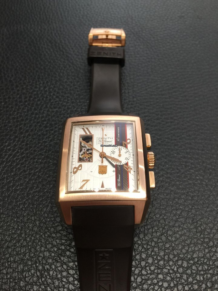 IMG_9081 Zenith Mens watch Unisex Automatic Rose gold 18 0550 4021 Replica 8