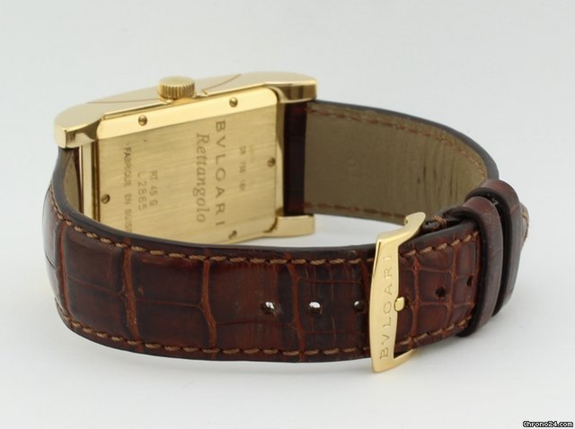 Bulgari Rettangolo Mens watch Unisex Automatic Yellow gold L2865 Replica 8
