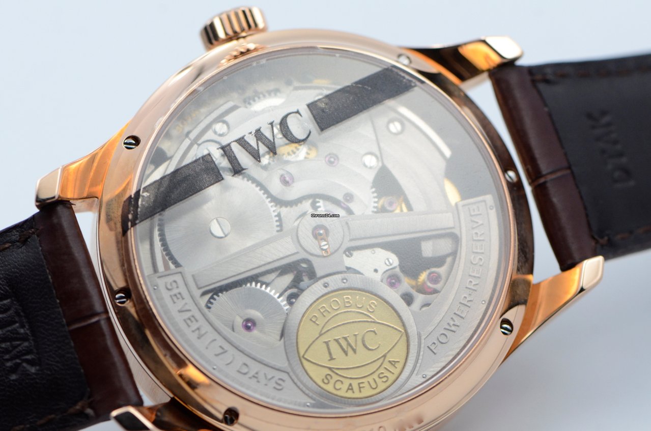 IMG_9081 IWC Portuguese Tourbillon Mens watch Unisex Automatic Rose gold IW504402 Replica 8