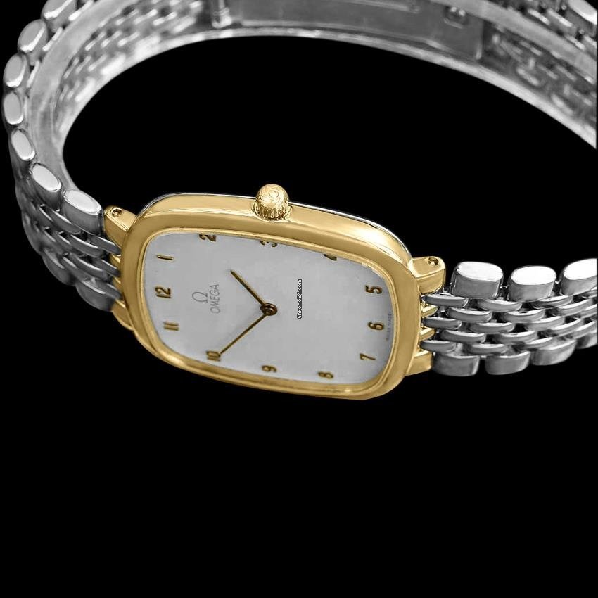 IMG_9081 Omega De Ville Mens watch Unisex Quartz Gold Steel 6594 Replica 8