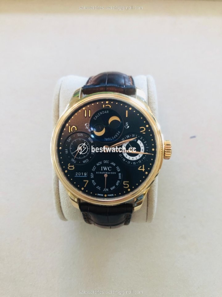 IWC Portuguese Perpetual Calendar Mens watch Unisex Automatic Rose gold IW5021