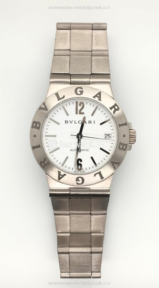 Bulgari Diagono Mens watch Unisex Automatic White gold LCW35G