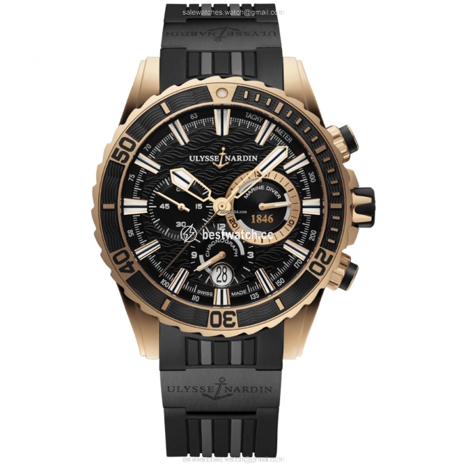 Ulysse Nardin Diver Chronograph Mens watch Unisex Automatic Rose gold 15021513C 92