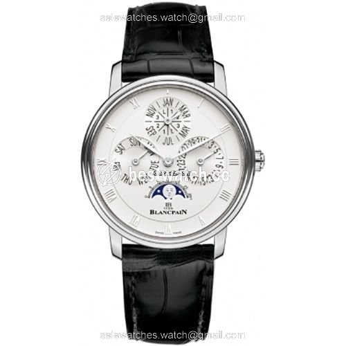 Blancpain Villeret Mens watch Unisex Automatic White gold 6057-1542-55B