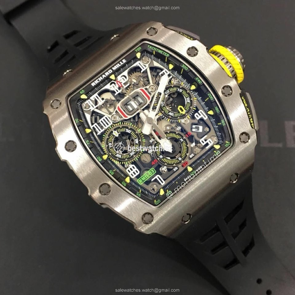 Richard Mille RM 011 Mens watch Unisex Automatic Titanium RM011.03