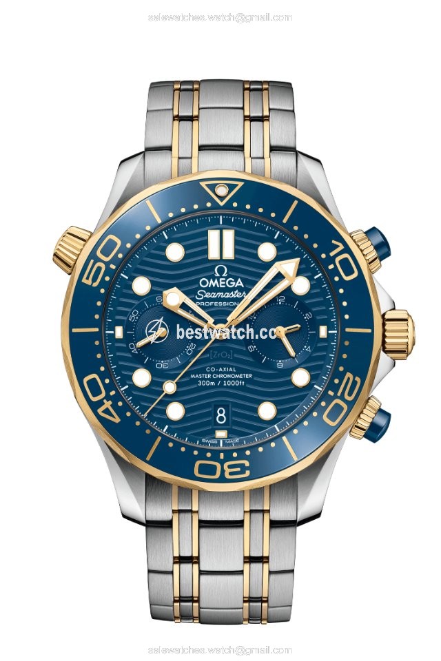 Omega Seamaster Diver 300 M Mens watch Unisex Automatic Gold Steel 210.20.44.51.03.001