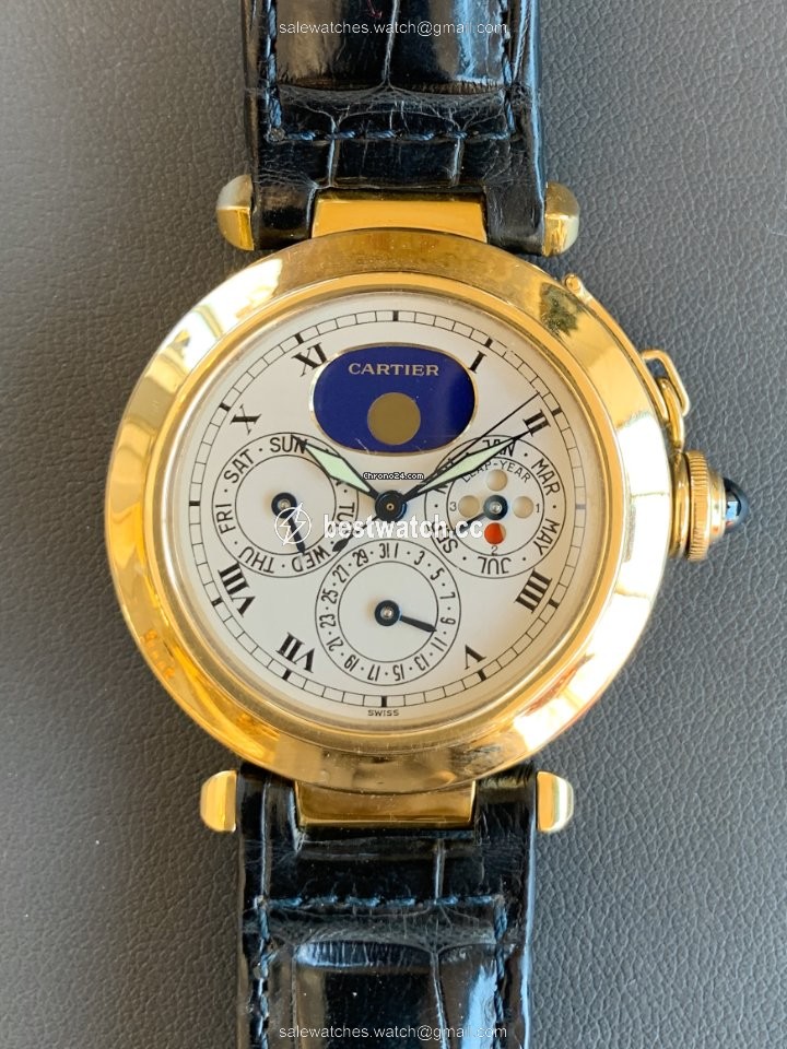 Cartier Pasha Mens watch Unisex Quartz Yellow gold W3000351