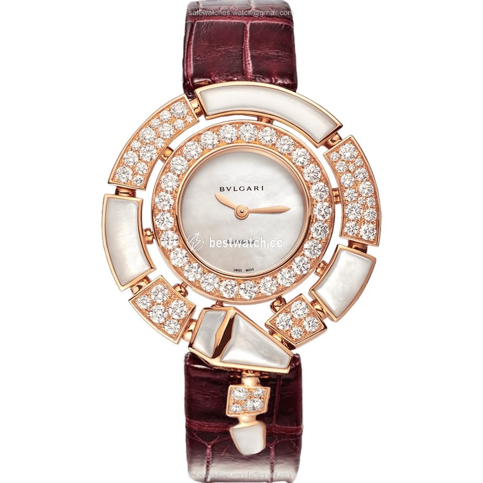 Bulgari Serpenti Womens watch Quartz Rose gold 102872 SPP37WGDMOPL