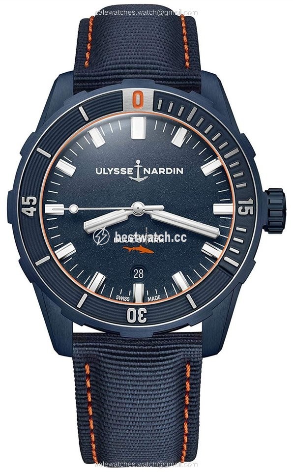 Ulysse Nardin Mens watch Unisex Automatic Steel 8163-175LE 93-BLUE SHARK