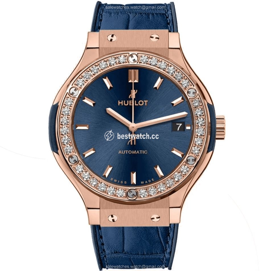 Hublot Classic Fusion Blue Womens watch Automatic Rose gold 565.OX.7180.LR.1204