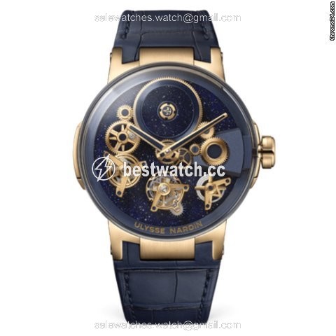 Ulysse Nardin Mens watch Unisex Manual winding Rose gold 1766-176LE AVE