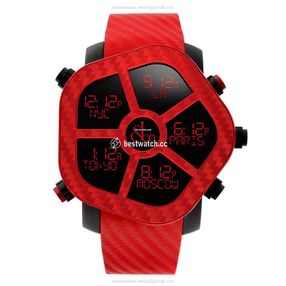 Jacob & Co. Five Time Zone Mens watch Unisex Quartz Steel GH100.11.NS.PC.AND4D